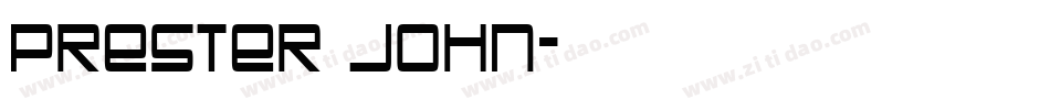 Prester John字体转换